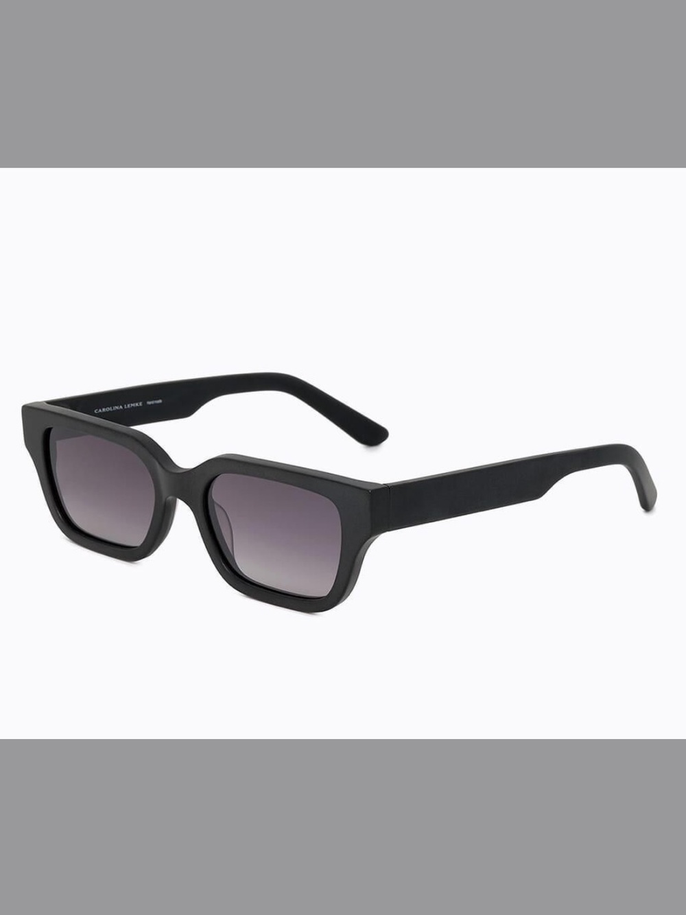 Carolina Lemke Matte Black Square Sunglasses